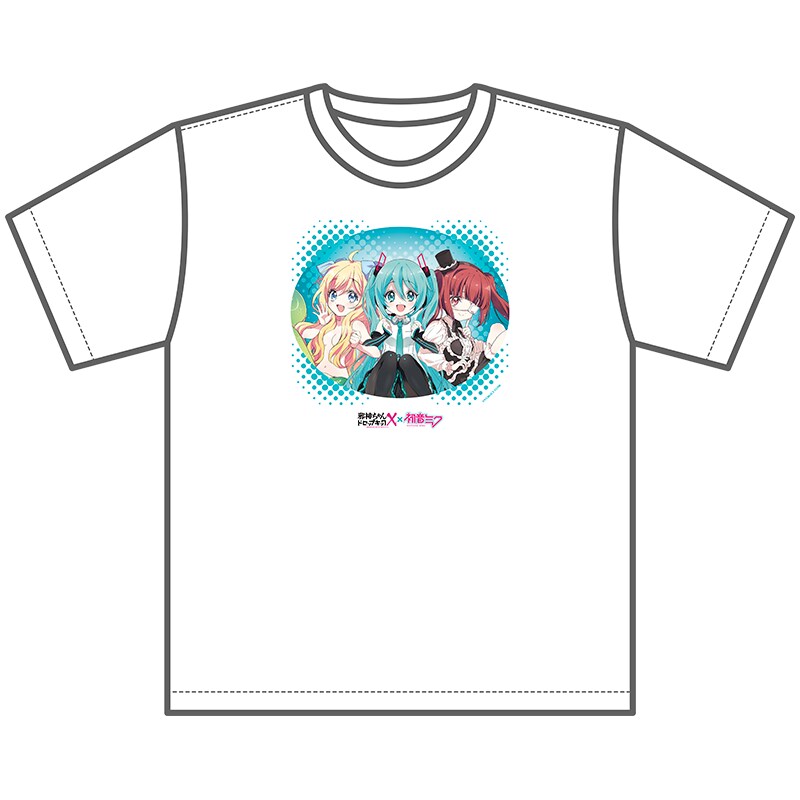 邪神ちゃんテン】Tシャツ「邪神ちゃん＆ミク＆ゆりね」 XLサイズ
