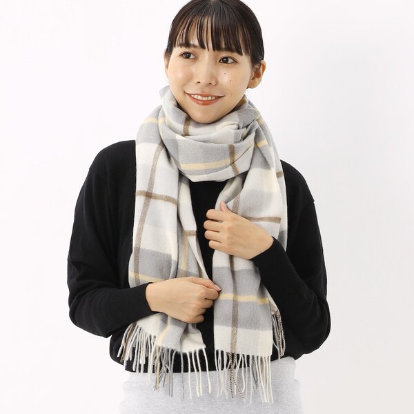 カシミヤ混チェックストール | ユウキュウ(U.Q) | 23298 | ファッション通販 マルイウェブチャネル