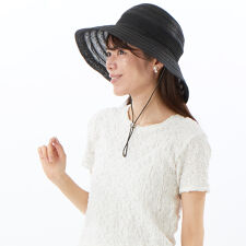 広幅ペーパーブレードストラップつば広ハット