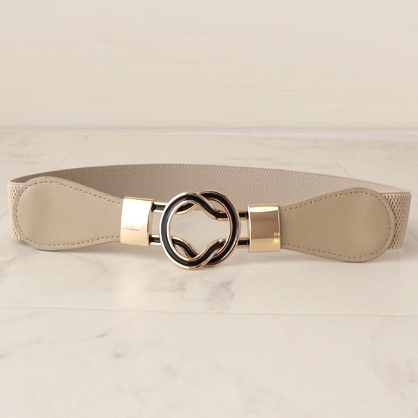 【L-6L】8の字デザインゴムベルト 大きいサイズ レディース ベルト レディースベルト