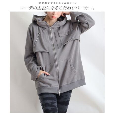 Ll 5l ダブルジップパーカー 大きいサイズレディース トップス パーカー フーディー フード ゴールドジャパン Goldjapan ファッション通販 マルイウェブチャネル