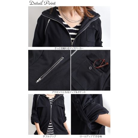 Ll 5l ダブルジップパーカー 大きいサイズレディース トップス パーカー フーディー フード ゴールドジャパン Goldjapan ファッション通販 マルイウェブチャネル