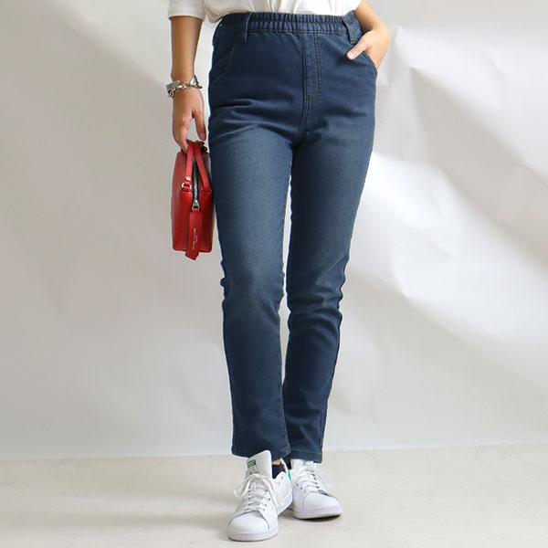 Ll 4l 裏フリースウエストゴムデニムパンツ 大きいサイズ レディース ボトムス パンツ ロング ゴールドジャパン Www Rdevis Com