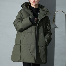 ゴールドジャパン(GOLDJAPAN)の【大きいサイズ】 フード付きロングダウンコート 大きいサイズ レディース アウター コート ダウン