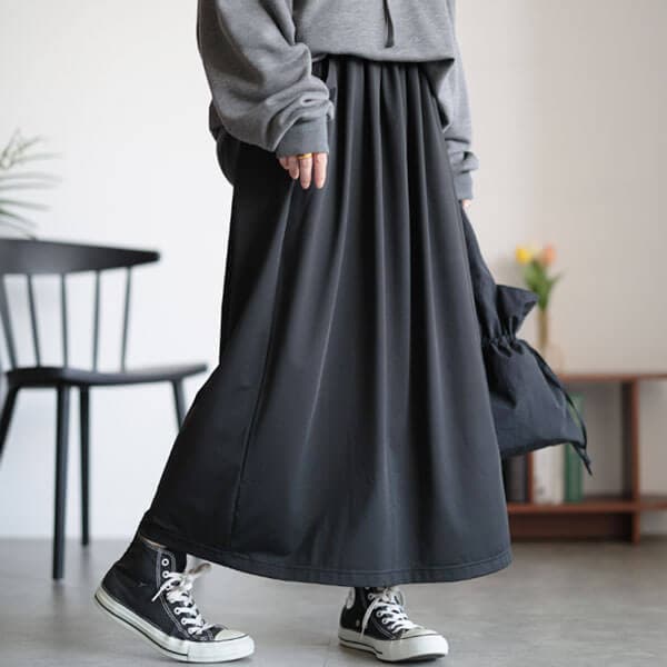 大きいサイズ】ウエストゴムのフレアミニスカート 大きいサイズ