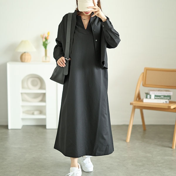 大きいサイズ】 セーラーカラーZIPブルゾン＆異素材ノースリーブ