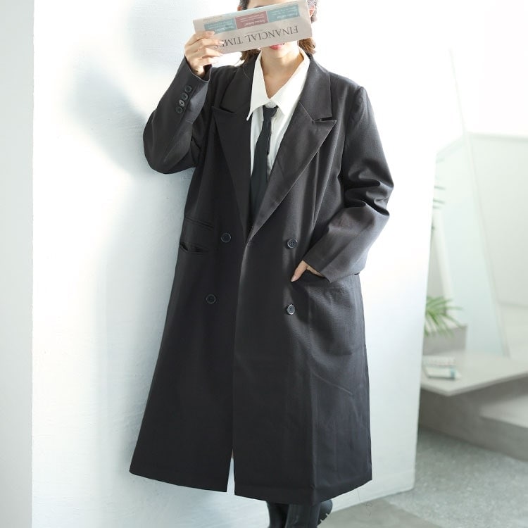 大きいサイズ】 ロングトレンチコート 大きいサイズ レディース