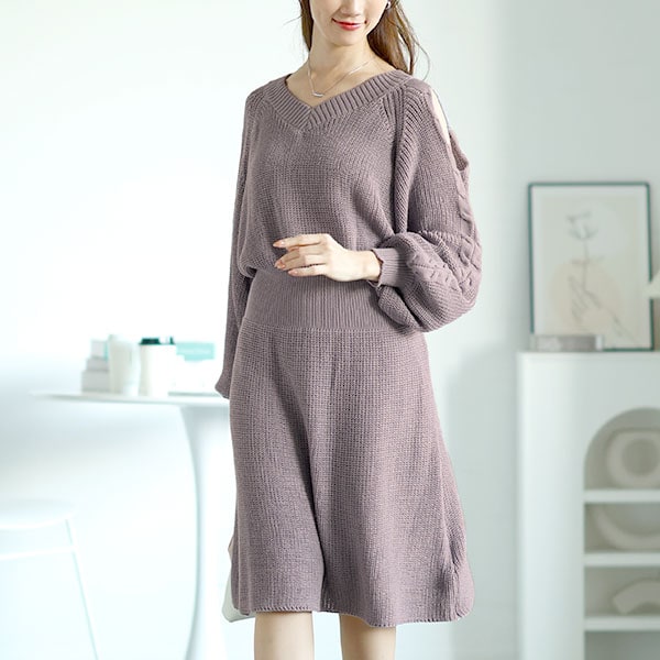 大きいサイズ】 フィッシュテールVネックワンピース 大きいサイズ