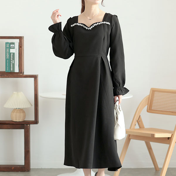 大きいサイズ】 スカーフ付きカラーデニムワンピース 大きい