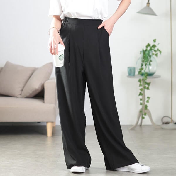 【大きいサイズ】 エステルツイルセンタータックワイドパンツ 大きいサイズ レディース パンツ ズボン
