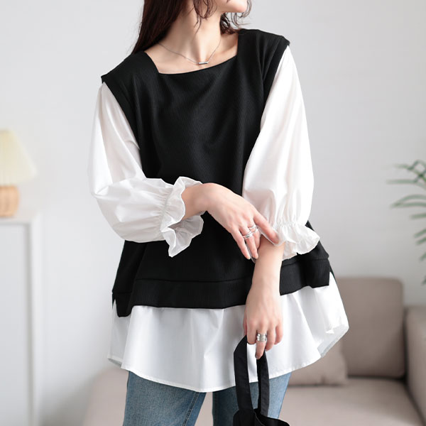 【新品】定価45,100円　麻100%七分袖チュニックブラウス　ブルー　13号 チュニック 7分袖 の一覧 | マルイウェブチャネル