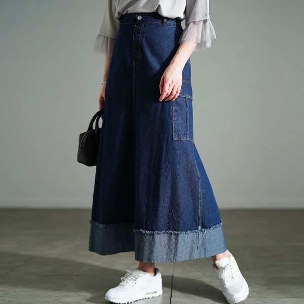 [�}���C]�y�傫���T�C�Y�z �o�b�N�X���b�g�f�j���^�C�g�X�J�[�g �傫���T�C�Y ���f�B�[�X �X�J�[�g �{�g���X/�S�[���h�W���p���iGOLDJAPAN�j �l�C�r�[