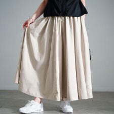 ゴールドジャパン(GOLDJAPAN)の【大きいサイズ】 2wayサイドボタンボリュームスカート 大きいサイズ レディース スカート ロング