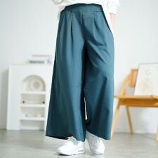 【大きいサイズ】 コットンタックワイドパンツ 大きいサイズ レディース ボトムス ズボン パンツ 春