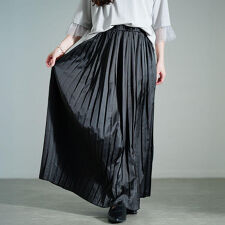 【大きいサイズ】 サテンプリーツスカート 大きいサイズ レディース スカート ボトムス ロング 春服