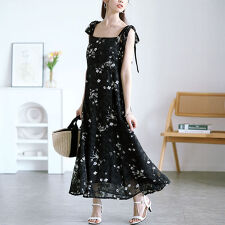 【大きいサイズ】 花柄シフォン肩リボンキャミワンピース 大きいサイズ レディース ワンピース ロング