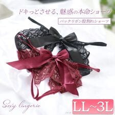 ゴールドジャパン(GOLDJAPAN)の【大きいサイズ】 バックリボン股割れレースTバックショーツ 大きいサイズ レディース インナー 下着