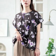 【大きいサイズ】 接触冷感花柄コットンTシャツ 大きいサイズ レディース トップス Tシャツ 半袖