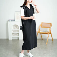 ゴールドジャパン(GOLDJAPAN)の【大きいサイズ】 フェイクレイヤードフードワンピース 大きいサイズ レディース ワンピース ロング