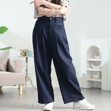 【大きいサイズ】 ストレッチツイルタックセミワイドパンツ 大きいサイズ レディース パンツ ズボン