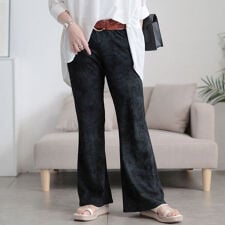 【大きいサイズ】 ムラ染クラッシュ加工フレアパンツ 大きいサイズ レディース パンツ ズボン ロング