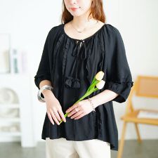 【大きいサイズ】 リボンスキッパーフリルブラウス 大きいサイズ レディース トップス ブラウス 夏服