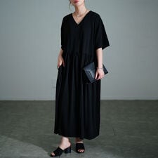 【大きいサイズ】 胸タックギャザー切り替えワイドワンピース 大きいサイズ レディース ワンピース 夏