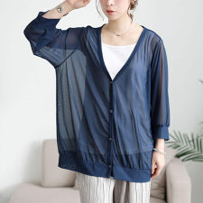 【大きいサイズ】 接触冷感＆洗濯速乾シアーカーディガン 大きいサイズ レディース カーディガン 長袖