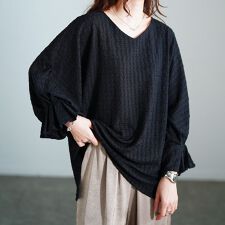 【大きいサイズ】 タックキャンディスリーブプルオーバー 大きいサイズ レディース トップス 長袖 夏