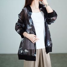 【大きいサイズ】 花柄プリントシアーシャツ 大きいサイズ レディース トップス シャツ ブラウス 夏