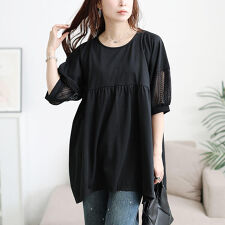 【大きいサイズ】 袖レース切り替えペプラムチュニック 大きいサイズ レディース チュニック ロング