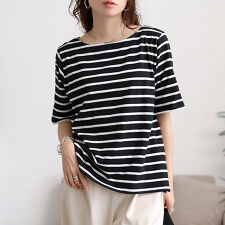 【大きいサイズ】 ボートネックコットンボーダーTシャツ 大きいサイズ レディース トップス Tシャツ
