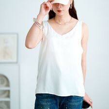 【大きいサイズ】 バックストラップVネックノースリーブトップス 大きいサイズ レディース インナー