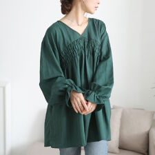 【大きいサイズ】 キャンディスリーブシャーリングチュニック 大きいサイズ レディース チュニック 秋