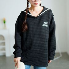 【大きいサイズ】 セーラーカラーワッフルトップス 大きいサイズ レディース トップス カットソー 秋