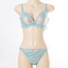 ゴールドジャパン(GOLDJAPAN)の【大きいサイズ】 サテン切り替えノンワイヤーブラ＆ショーツ2点セット 大きいサイズ レディース 下着