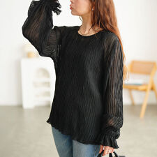 【大きいサイズ】 シアープリーツキャンディスリーブプルオーバー 大きいサイズ レディース トップス