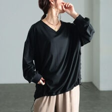 【大きいサイズ】 レースデザイン裾ドロストプルオーバー 大きいサイズ レディース トップス 長袖 秋