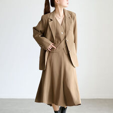 【大きいサイズ】 テーラードジャケット＆ベスト＆スカート3点セット 大きいサイズ レディース ベスト