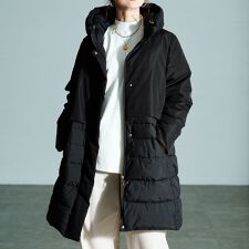 【大きいサイズ】 撥水＆防風ファイバーダウンコート 大きいサイズ レディース アウター コート 撥水