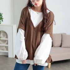 【大きいサイズ】 ラメシャギーベスト重ね着風プルオーバー 大きいサイズ レディース トップス 長袖