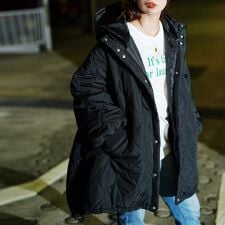 【大きいサイズ】 中綿キルティングモンスターパーカーコート 大きいサイズ レディース アウター 中綿