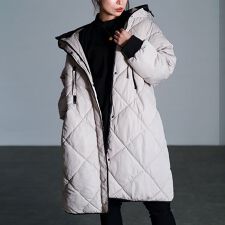 ゴールドジャパン(GOLDJAPAN)の【大きいサイズ】 撥水＆防風ファイバーダウンダイヤキルトコート 大きいサイズ レディース アウター