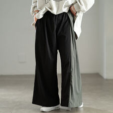 【大きいサイズ】 バイカラーアシンメトリーワイドパンツ 大きいサイズ レディース パンツ ズボン 秋