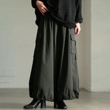 【大きいサイズ】 裾ドロストボリュームカーゴパンツ 大きいサイズ レディース パンツ ズボン ロング
