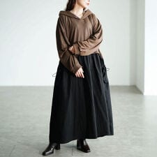 ゴールドジャパン(GOLDJAPAN)の【大きいサイズ】 ドロストポケットパーカードッキングワンピース 大きいサイズ レディース ワンピース