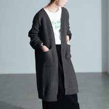 【大きいサイズ】 リブニットトッパーカーディガン 大きいサイズ レディース トップス カーディガン