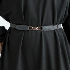 ゴールドジャパン(GOLDJAPAN)の【大きいサイズ】 2wayゴムベルト 大きいサイズ レディース ベルト 小物 ストレッチ エコレザー