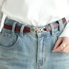 ゴールドジャパン(GOLDJAPAN)の【大きいサイズ】 2wayゴムベルト 大きいサイズ レディース ベルト 小物 ストレッチ エコレザー