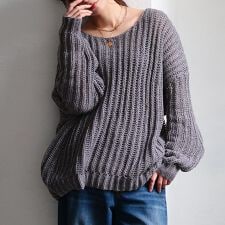 【大きいサイズ】 クルーネック畦編みラメニット 大きいサイズ レディース トップス ニット 長袖 秋